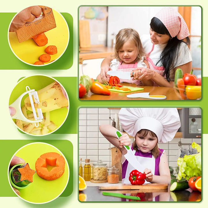 Zestaw Junior Chef - bezpieczny zestaw kuchenny dla dzieci | bezpieczne krojenie