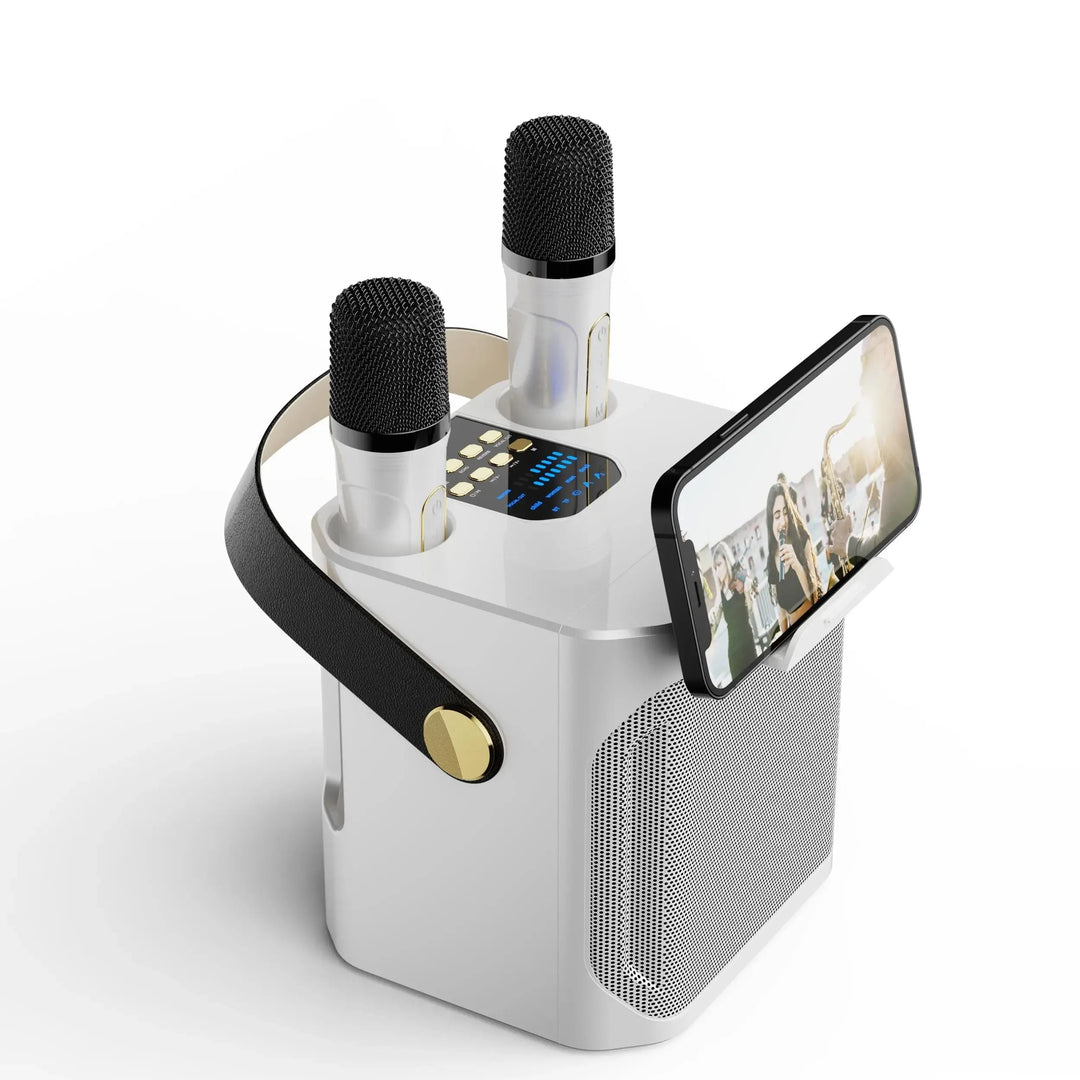 Potężna, przenośna kolumna karaoke Bluetooth - dźwięk surround 360°