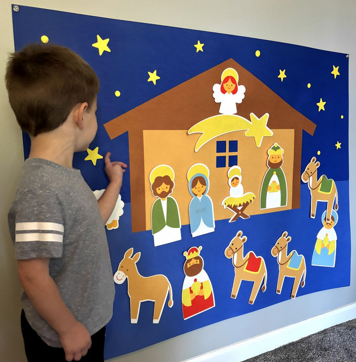 Szopka bożonarodzeniowa z filcu do wspólnej zabawy i tradycji – KinderKerst