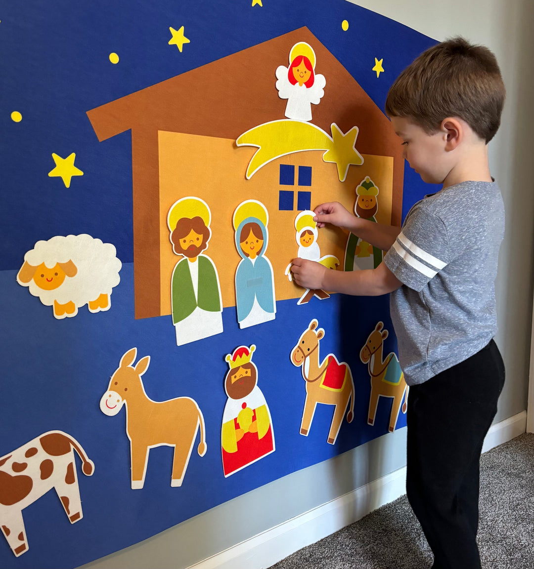 Szopka bożonarodzeniowa z filcu do wspólnej zabawy i tradycji – KinderKerst