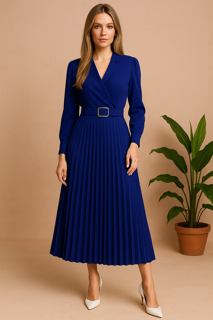 Isabela| Plus Size Elegancka Sukienka do Kolan na Wiosnę