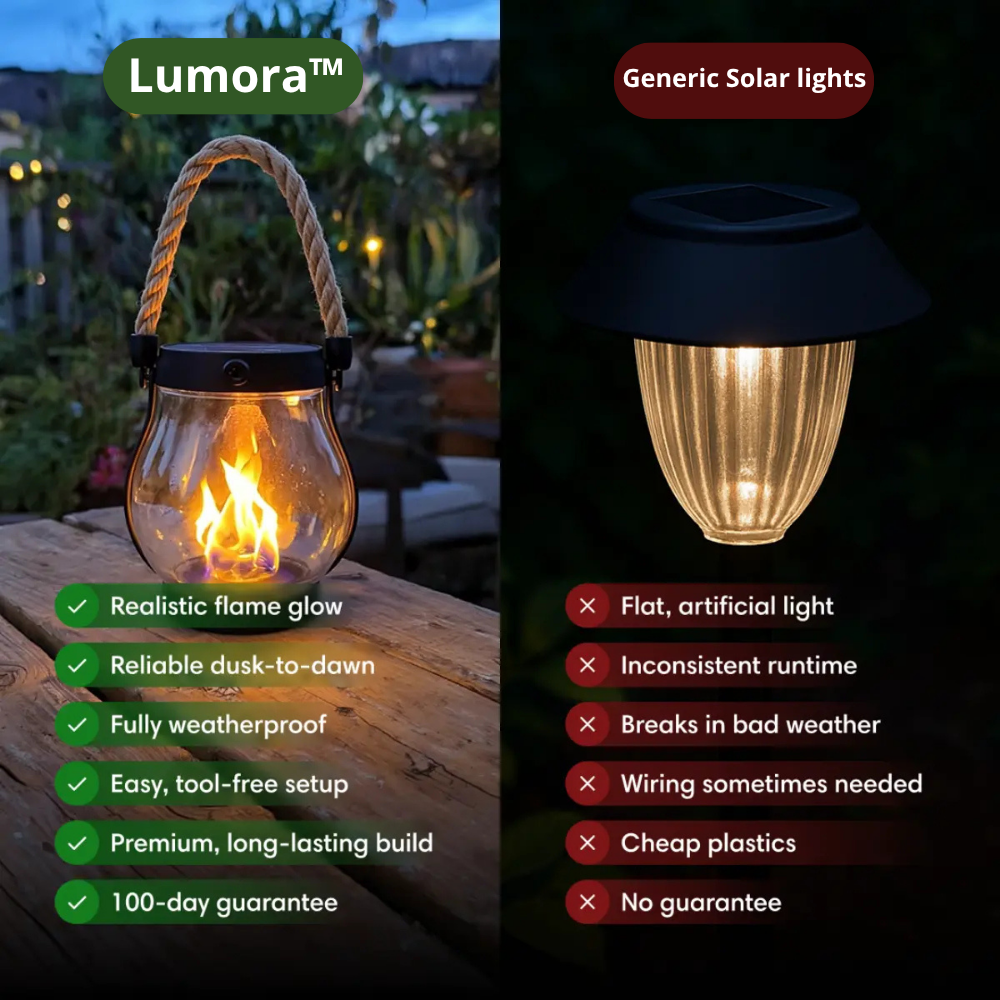 Solarny lampion z realistycznym efektem płomienia