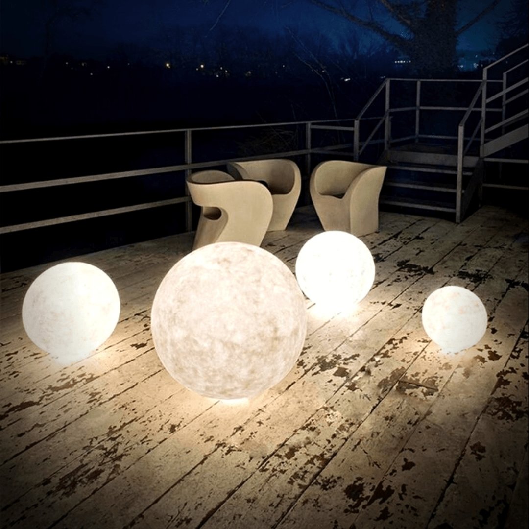 Magiczna lampa Księżyc - bezprzewodowe sterowanie dotykowe | drewniana podstawa