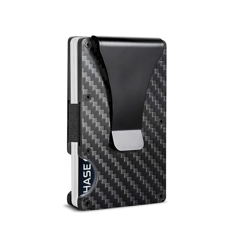 Portfel z matowego kobaltowego tytanu – cienki i elegancki portfel RFID dla mężczyzn i kobiet