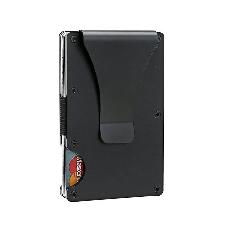 Portfel z matowego kobaltowego tytanu – cienki i elegancki portfel RFID dla mężczyzn i kobiet