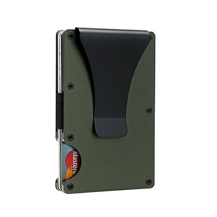 Portfel z matowego kobaltowego tytanu – cienki i elegancki portfel RFID dla mężczyzn i kobiet
