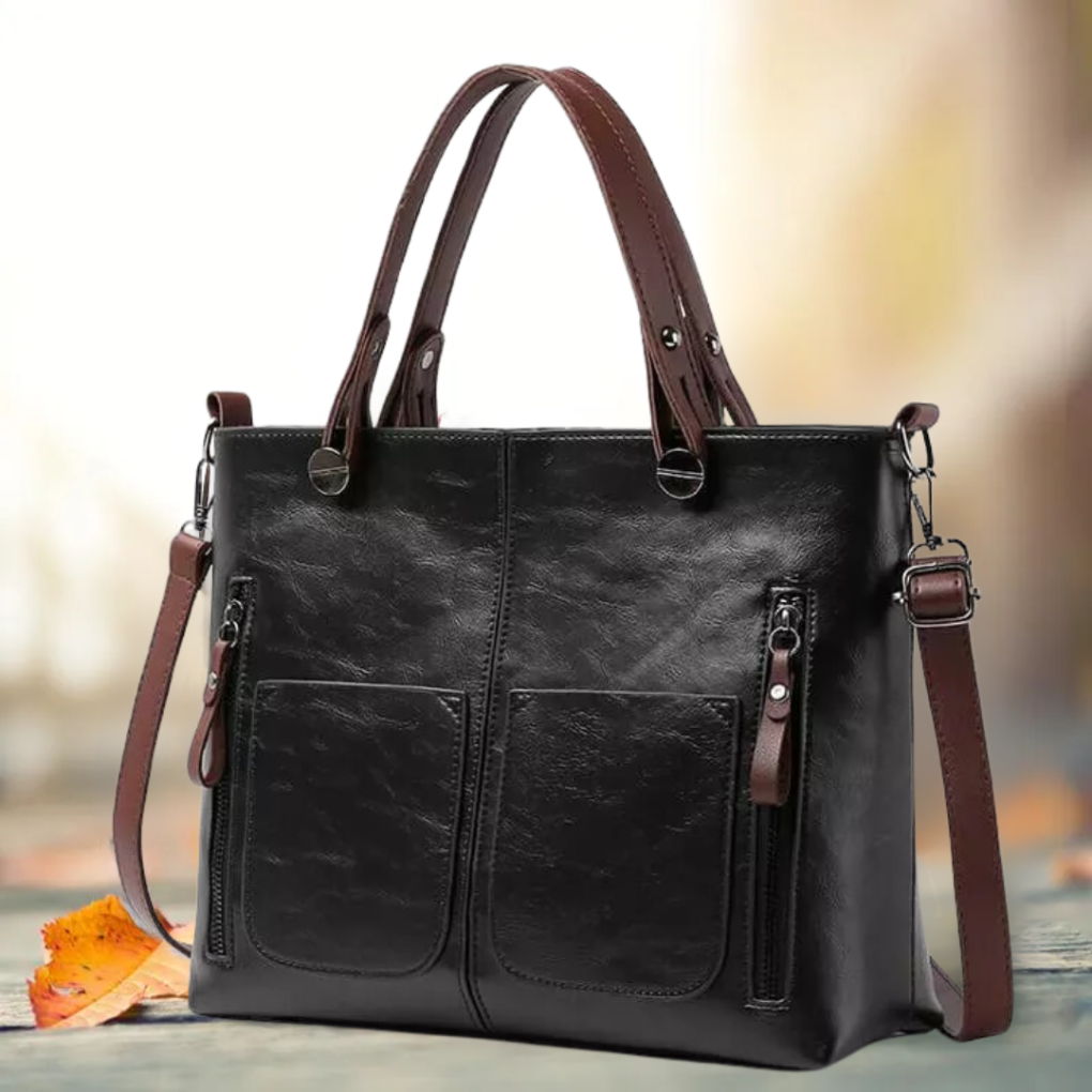 Elegancka Klasyczna Skórzana Torba na Ramię