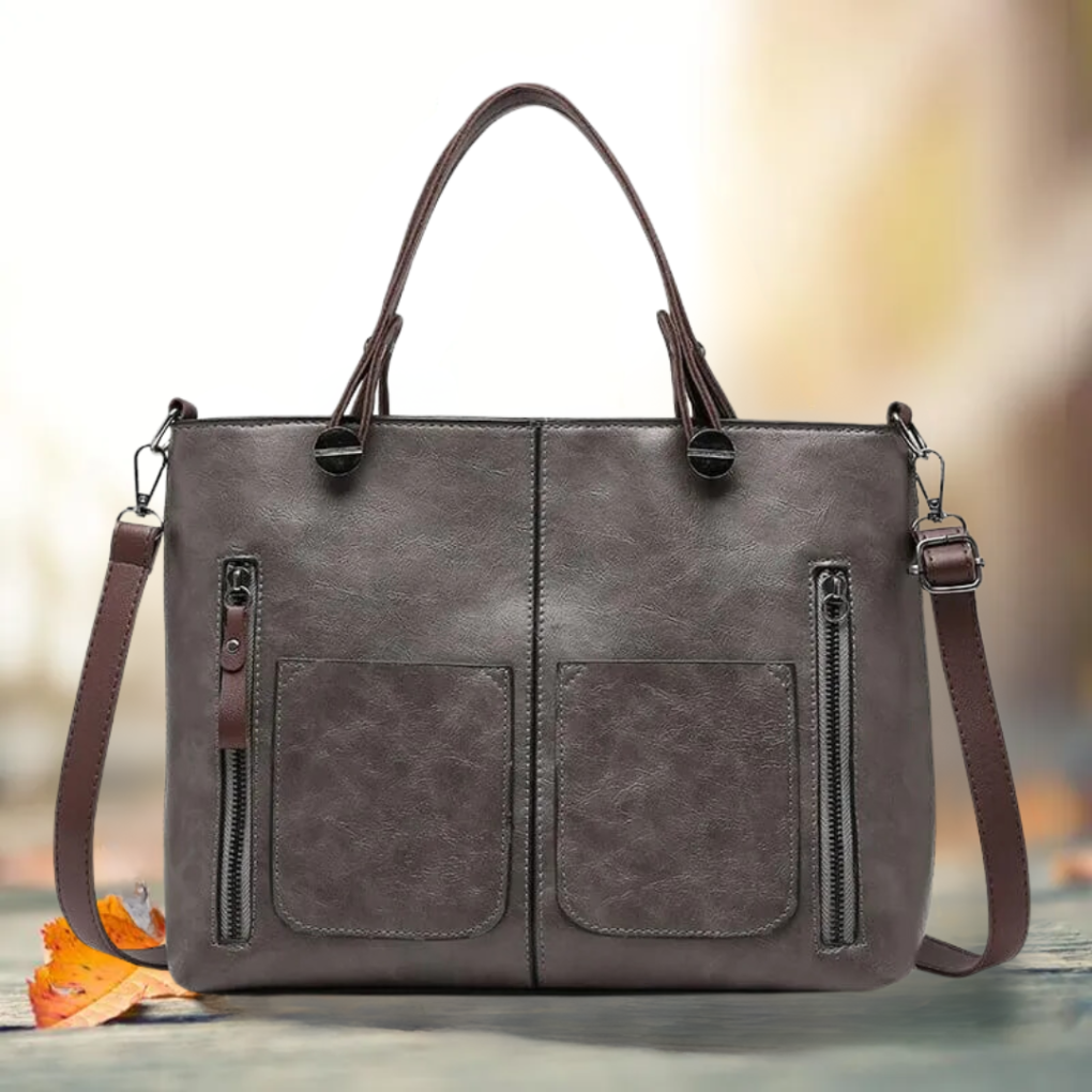 Elegancka Klasyczna Skórzana Torba na Ramię