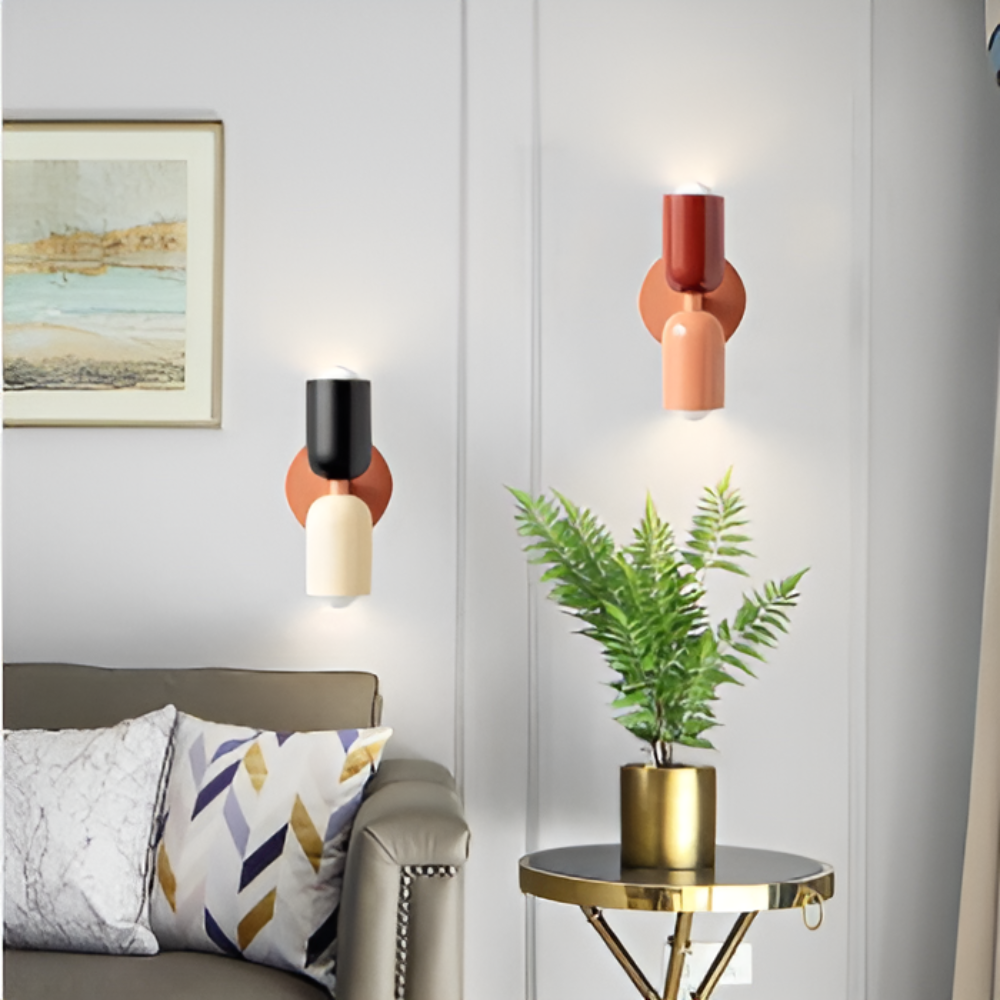 Dwustronna Lampa Ścienna LED w Skandynawskim Designie - Nowoczesne Oświetlenie do Domu