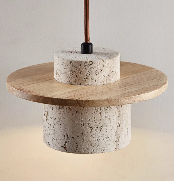Lampa wisząca z trawertynu dla naturalnego luksusu - StoneGlow
