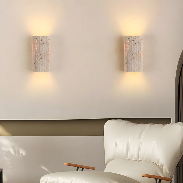 Lampa ścienna z naturalnego kamienia - elegancki design