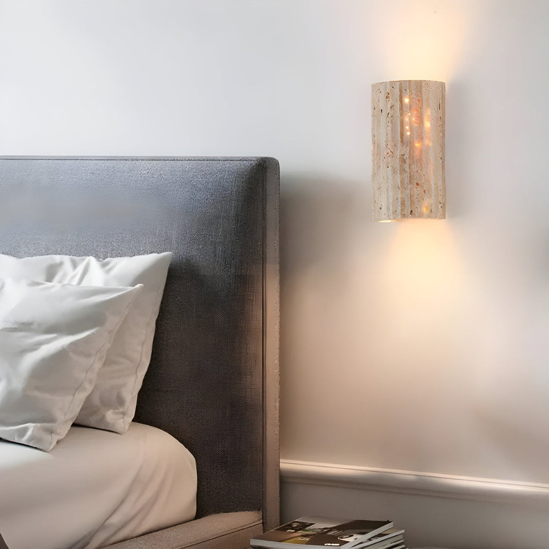 Lampa ścienna z naturalnego kamienia - elegancki design
