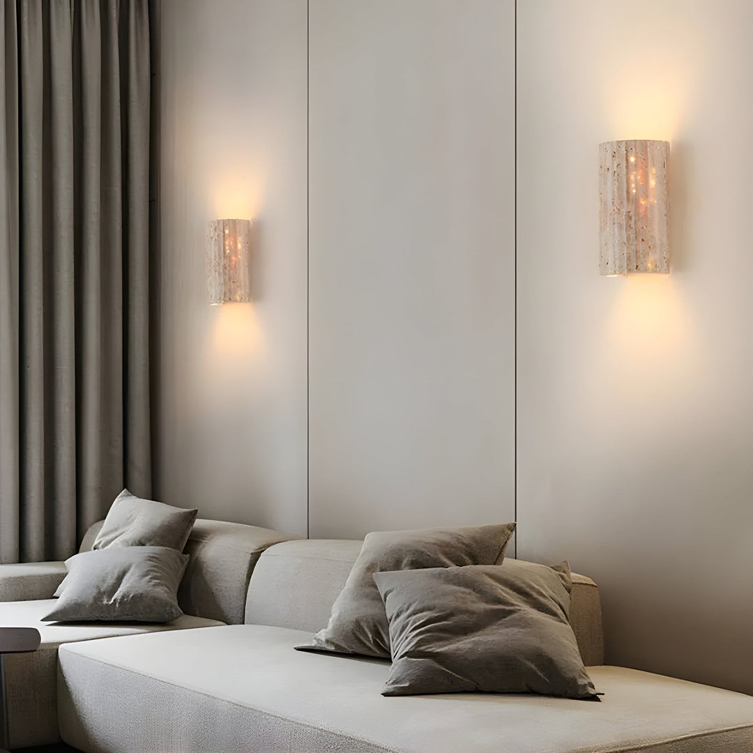 Lampa ścienna z naturalnego kamienia - elegancki design