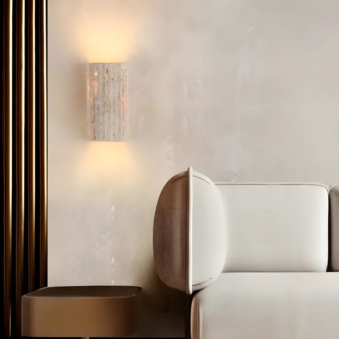 Lampa ścienna z naturalnego kamienia - elegancki design