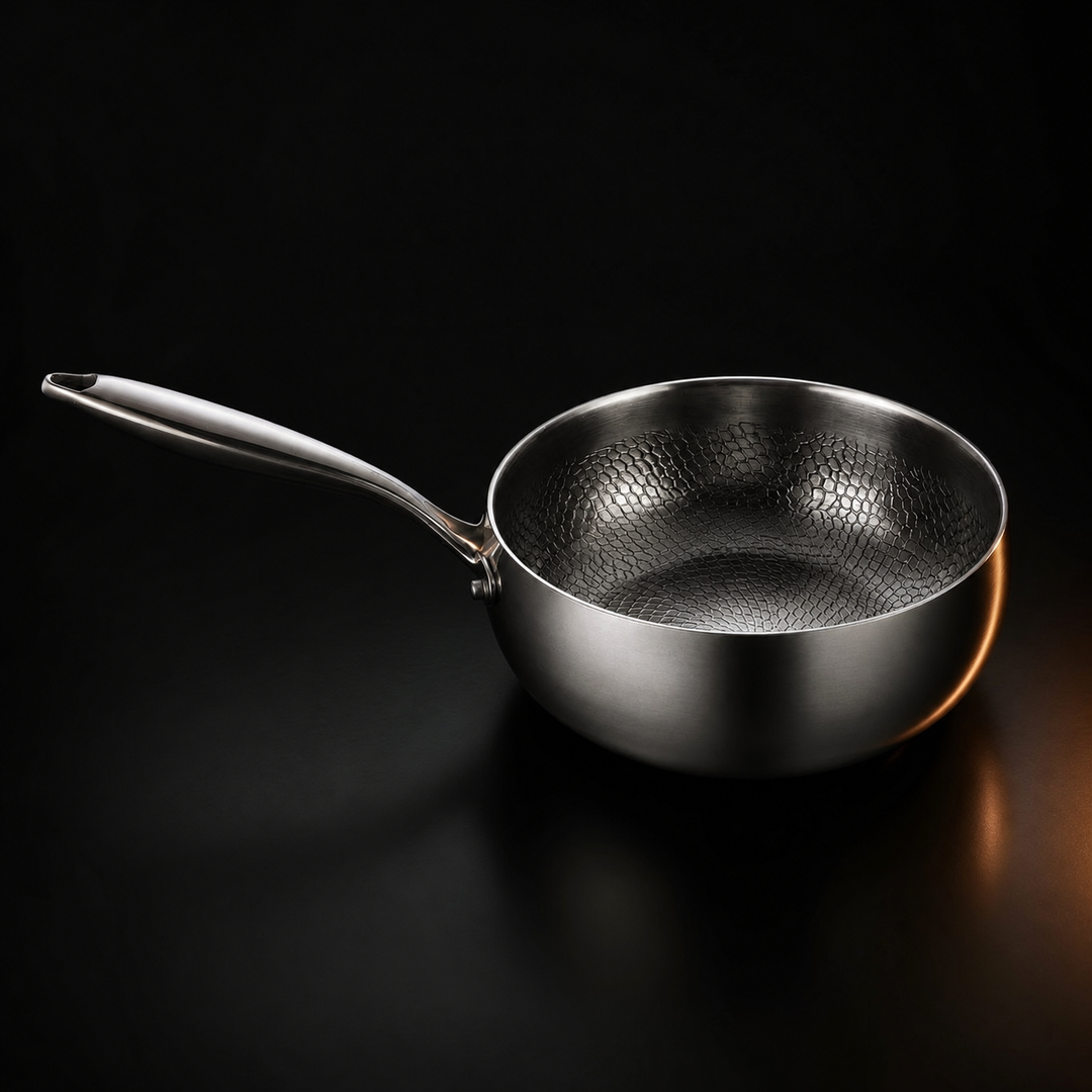 Ręcznie kuta patelnia sauté z tytanu, bez PFAS