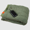 Ogrzewany koc outdoorowy z wbudowanym powerbankiem i 3 strefami