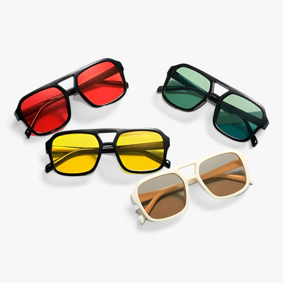 Vintage'owe Okulary Przeciwsłoneczne Oversize z Kwadratową Oprawką – Spectra