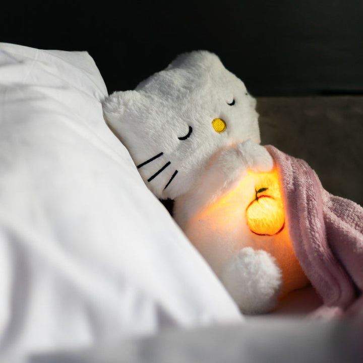Relaksujący pluszak z symulacją oddechu i światłem nocnym - kojący