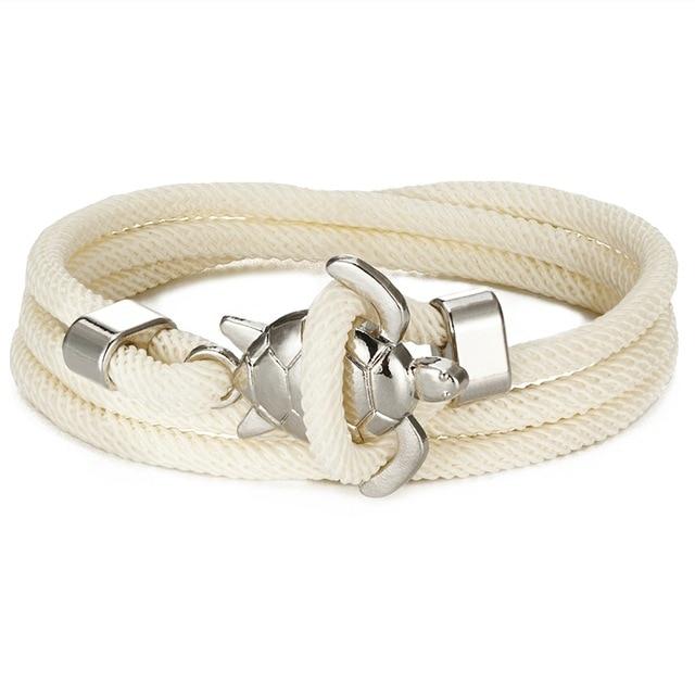 Elegancka srebrna bransoletka z motywem żółwia morskiego