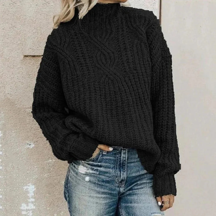 Elegancki damski sweter dzianinowy – subtelna faktura i wyrafinowany styl