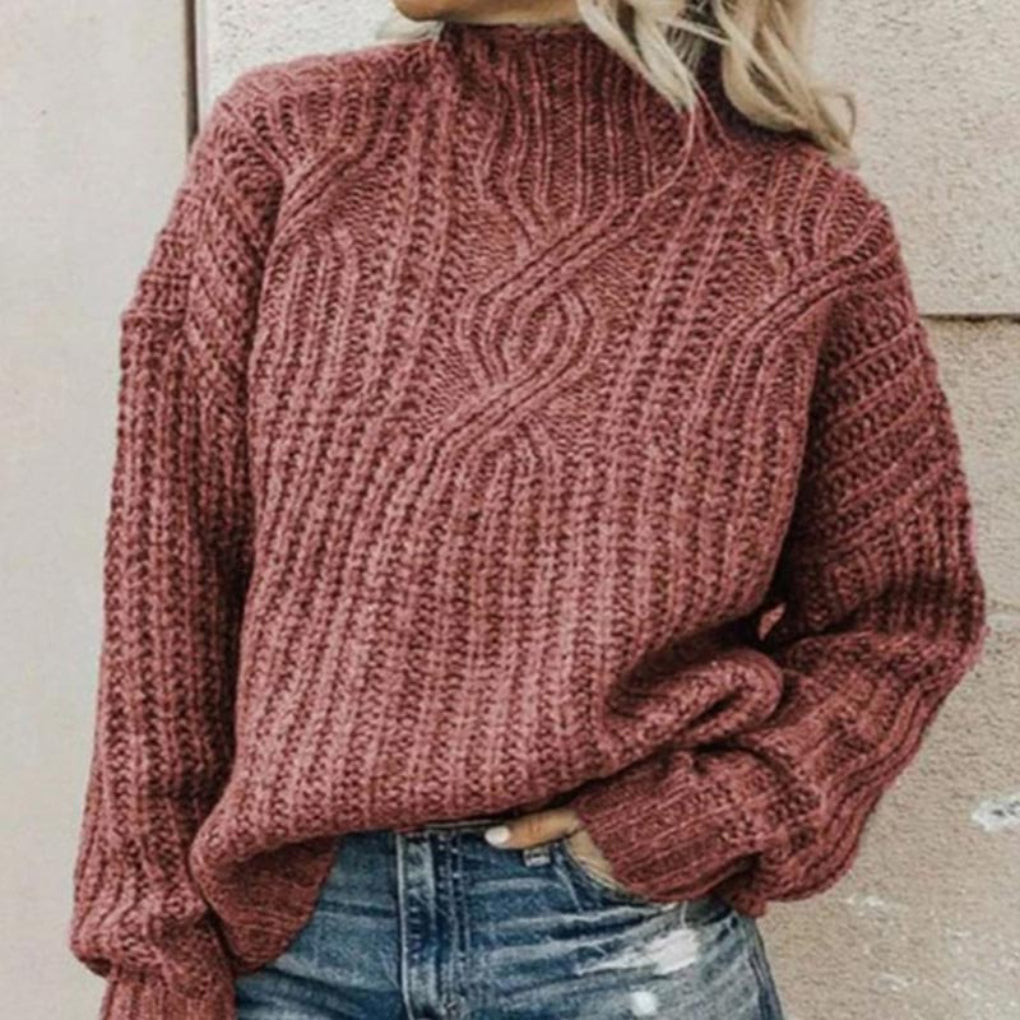 Elegancki damski sweter dzianinowy – subtelna faktura i wyrafinowany styl