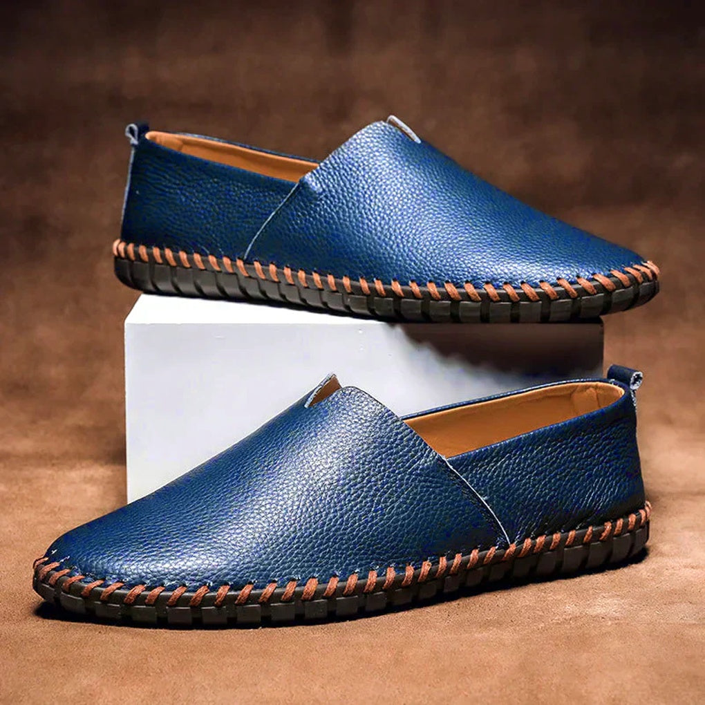 Eleganckie mokasyny Matowe, skórzane pantofle wsuwane