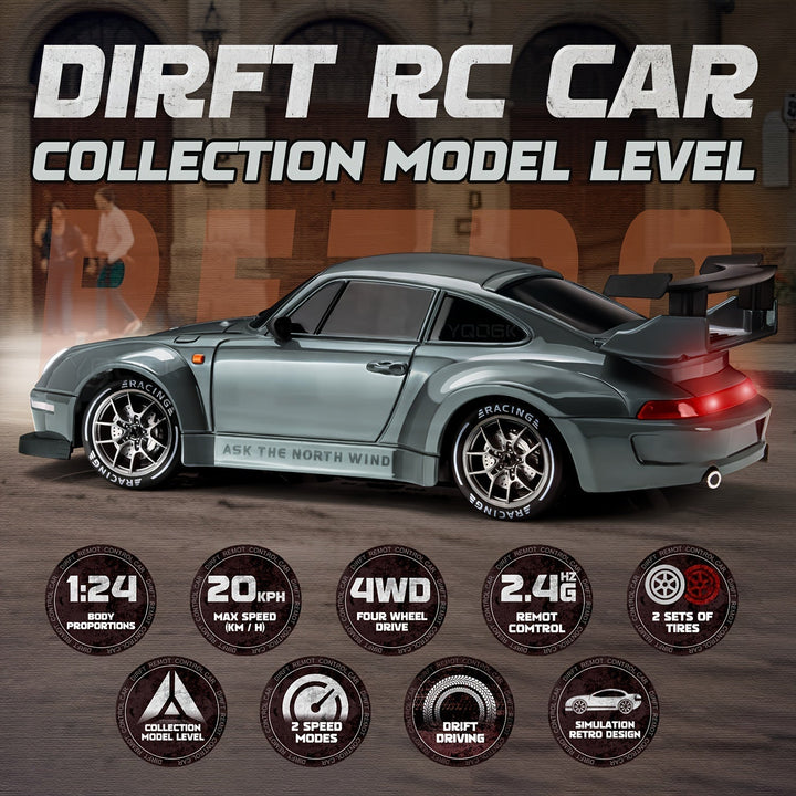 Ultimate Drift Racer 1:24 – samochód RC z podświetlanymi kołami