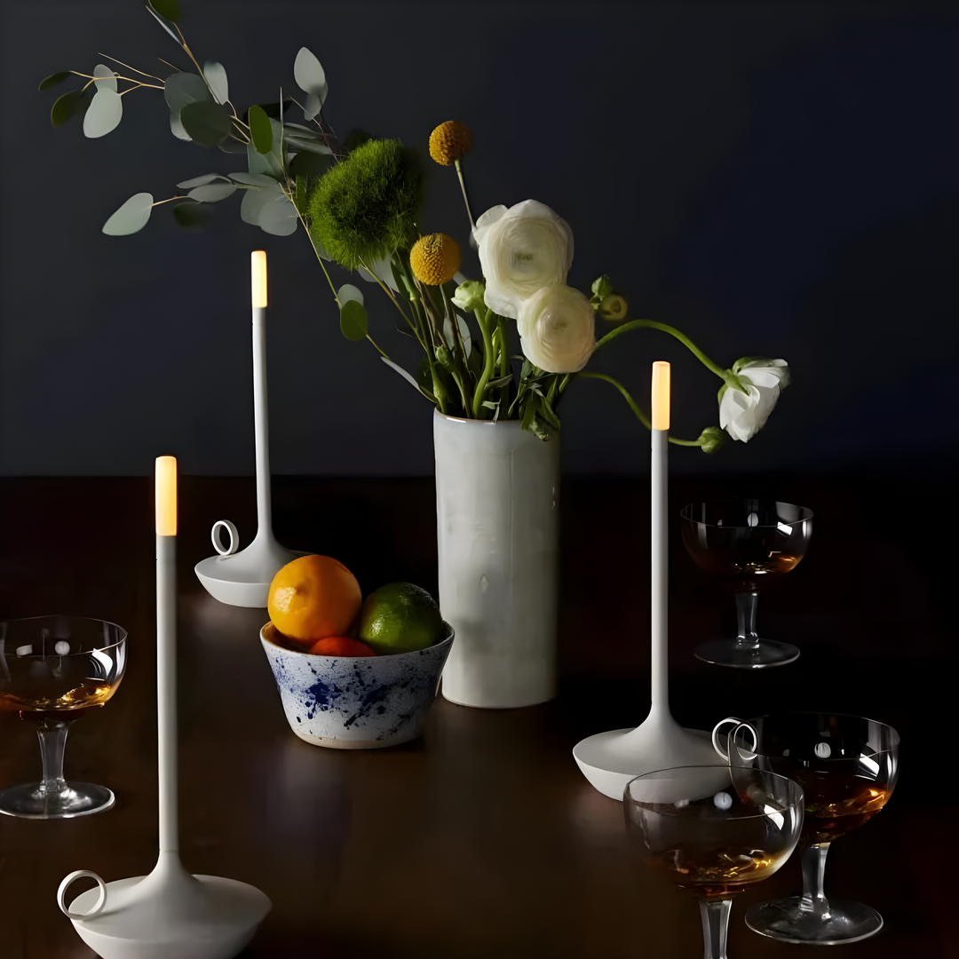 Nowoczesna lampa LED GlareEssence | Ładowalne, ściemniane światło do przytulnych i modnych przestrzeni