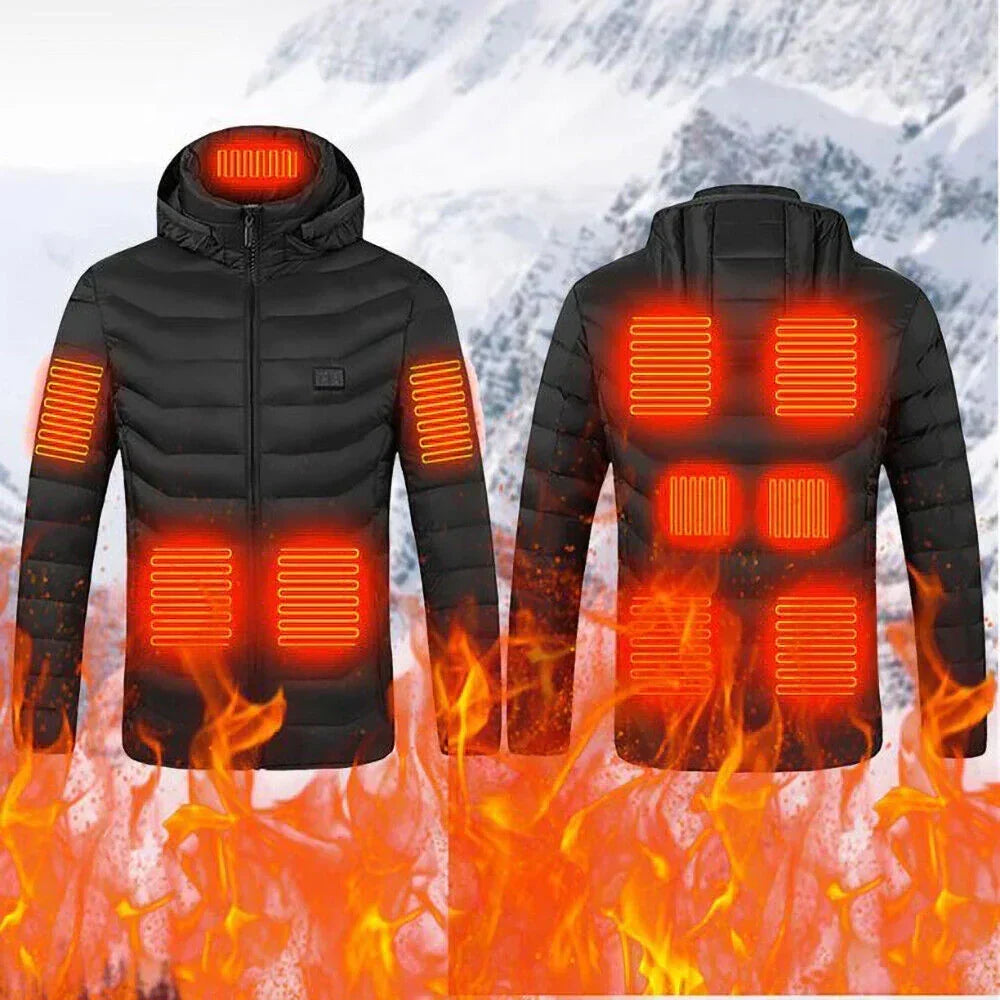 Ogrzewana kurtka zimowa unisex z 3 poziomami ciepła