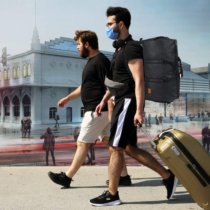 Torba podróżna Duffel z ekoskóry PU, przekształcalna – torba weekendowa do kabiny