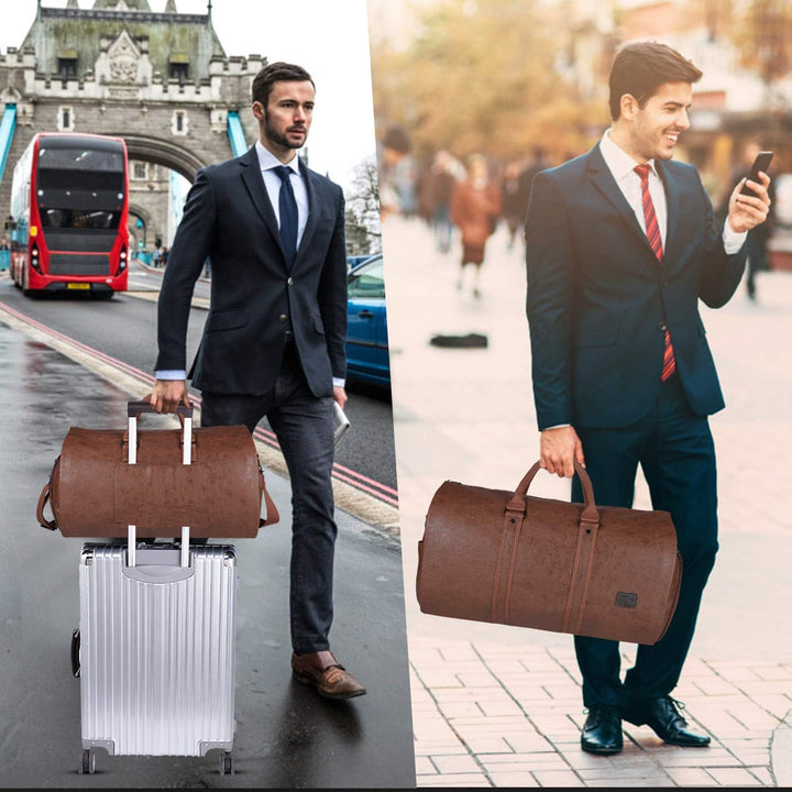 Torba podróżna Duffel z ekoskóry PU, przekształcalna – torba weekendowa do kabiny