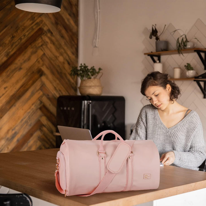 Torba podróżna Duffel z ekoskóry PU, przekształcalna – torba weekendowa do kabiny