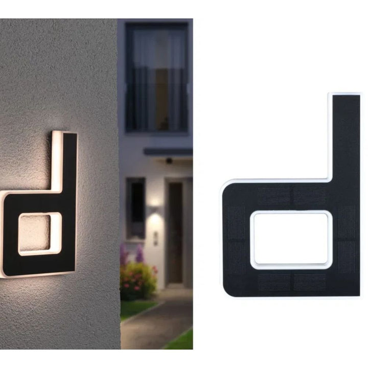 Solarny numer domu z diodą LED i czujnikiem zmierzchu