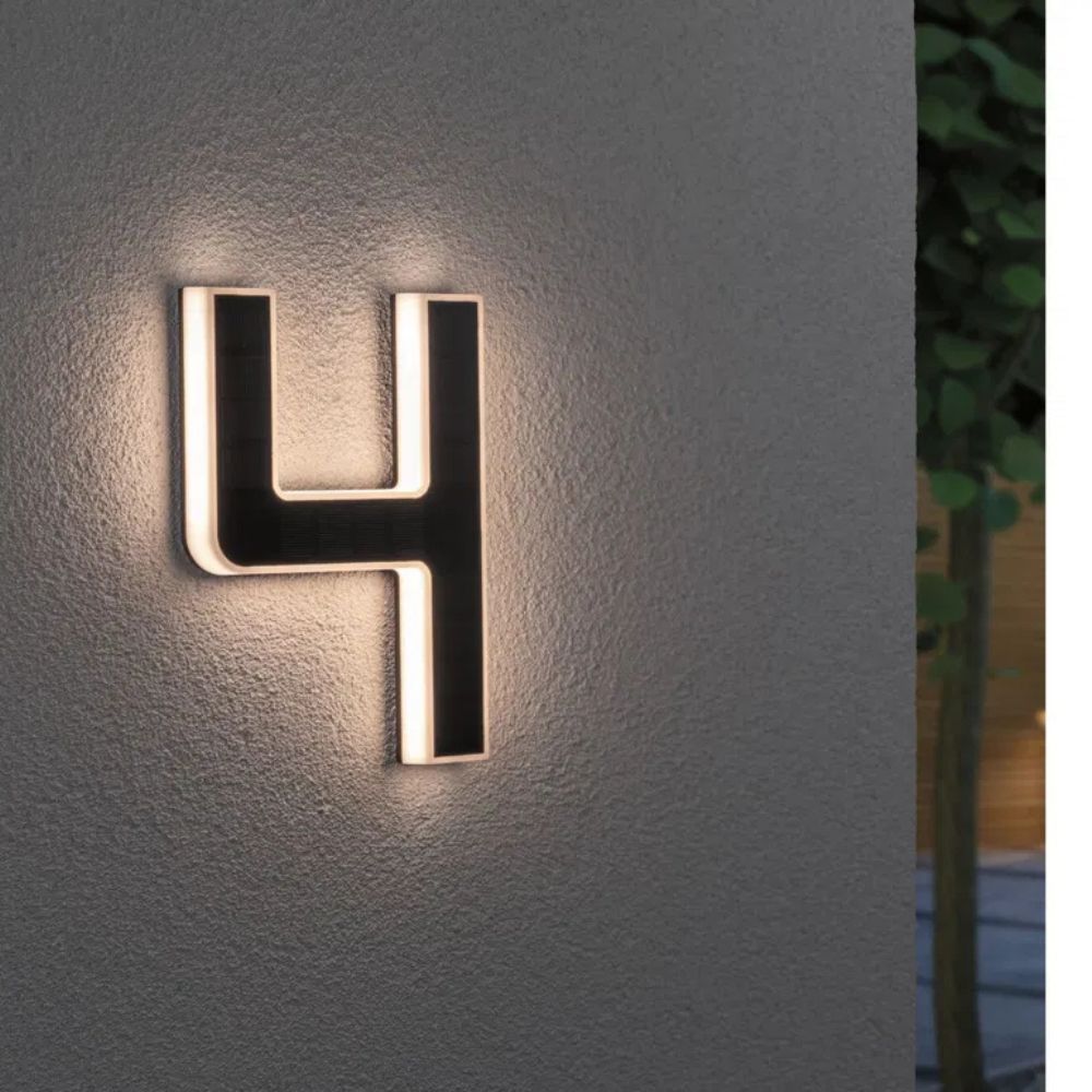 Solarny numer domu z diodą LED i czujnikiem zmierzchu