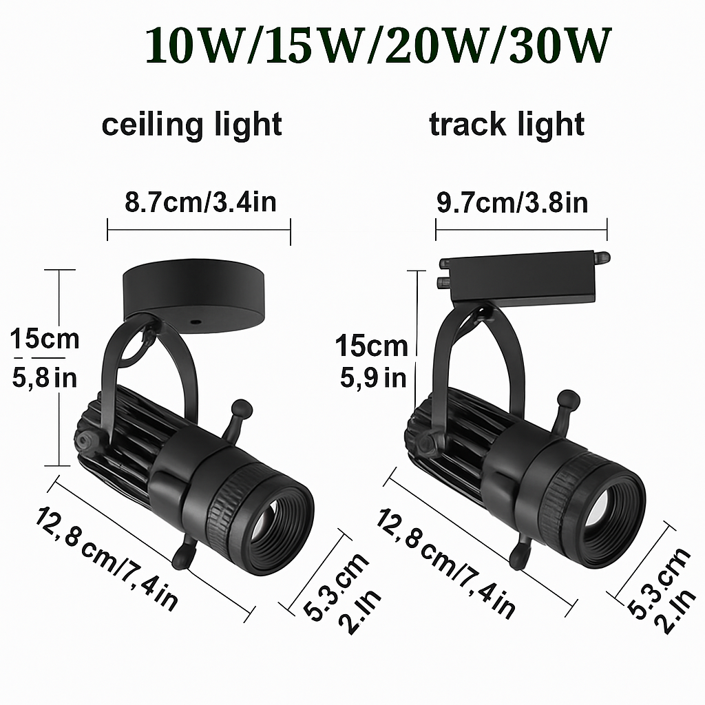 Regulowany reflektor LED z regulowaną wiązką