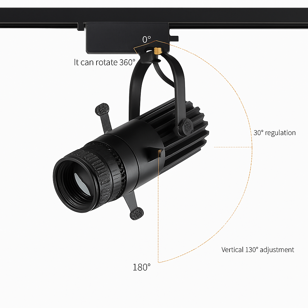Regulowany reflektor LED z regulowaną wiązką