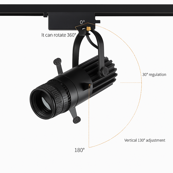 Regulowany reflektor LED z regulowaną wiązką
