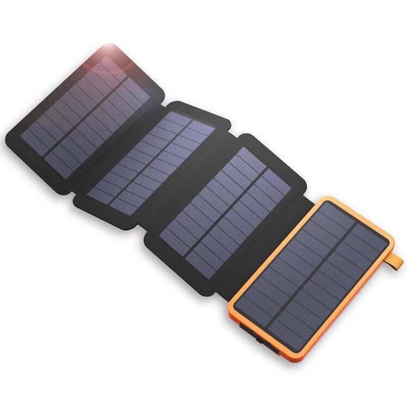 Solarny powerbank z 4 panelami i 3 wyjściami USB – SunCore