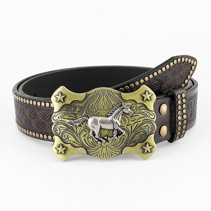 Pasek vintage w stylu Western Cowboy