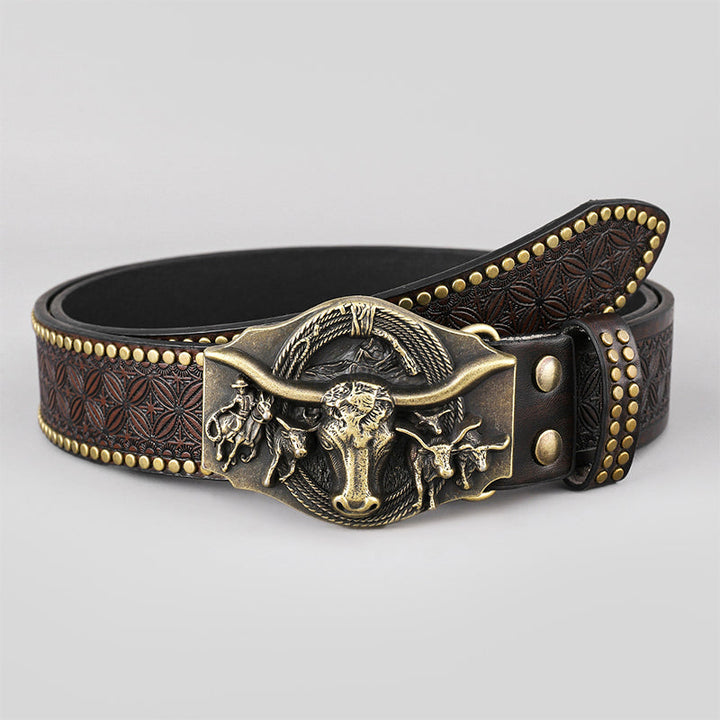 Pasek vintage w stylu Western Cowboy