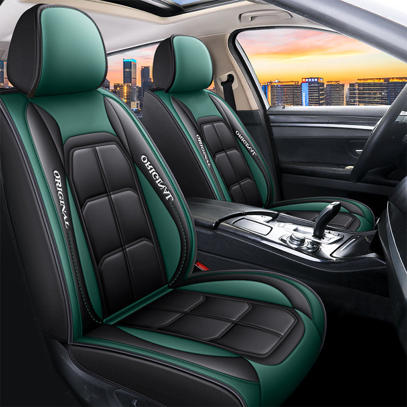 Przednie pokrowce na fotele samochodowe, 2-elementowy zestaw ze skóry PU o uniwersalnym kroju
