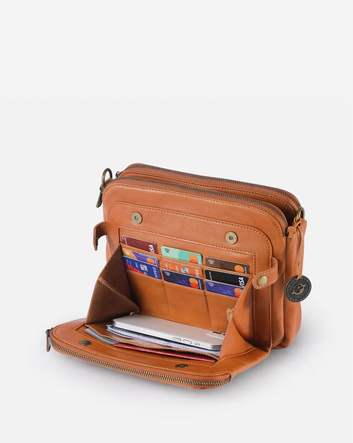 Elegancka torebka crossbody ze skóry - wyrafinowanie i przestrzeń