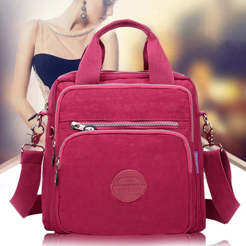 Wodoodporny Plecak Nylonowy | Wielowarstwowy | Elegancki Design