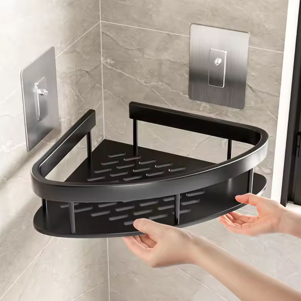 Półka Prysznicowa z Aluminium - Samoprzylepna | Nierdzewna | Elegancka