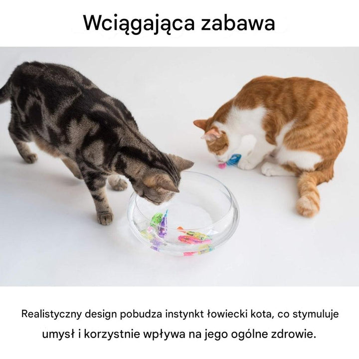 Interaktywny zestaw zabawek dla kotów – realistyczny ruch pływania i atrakcyjne światło