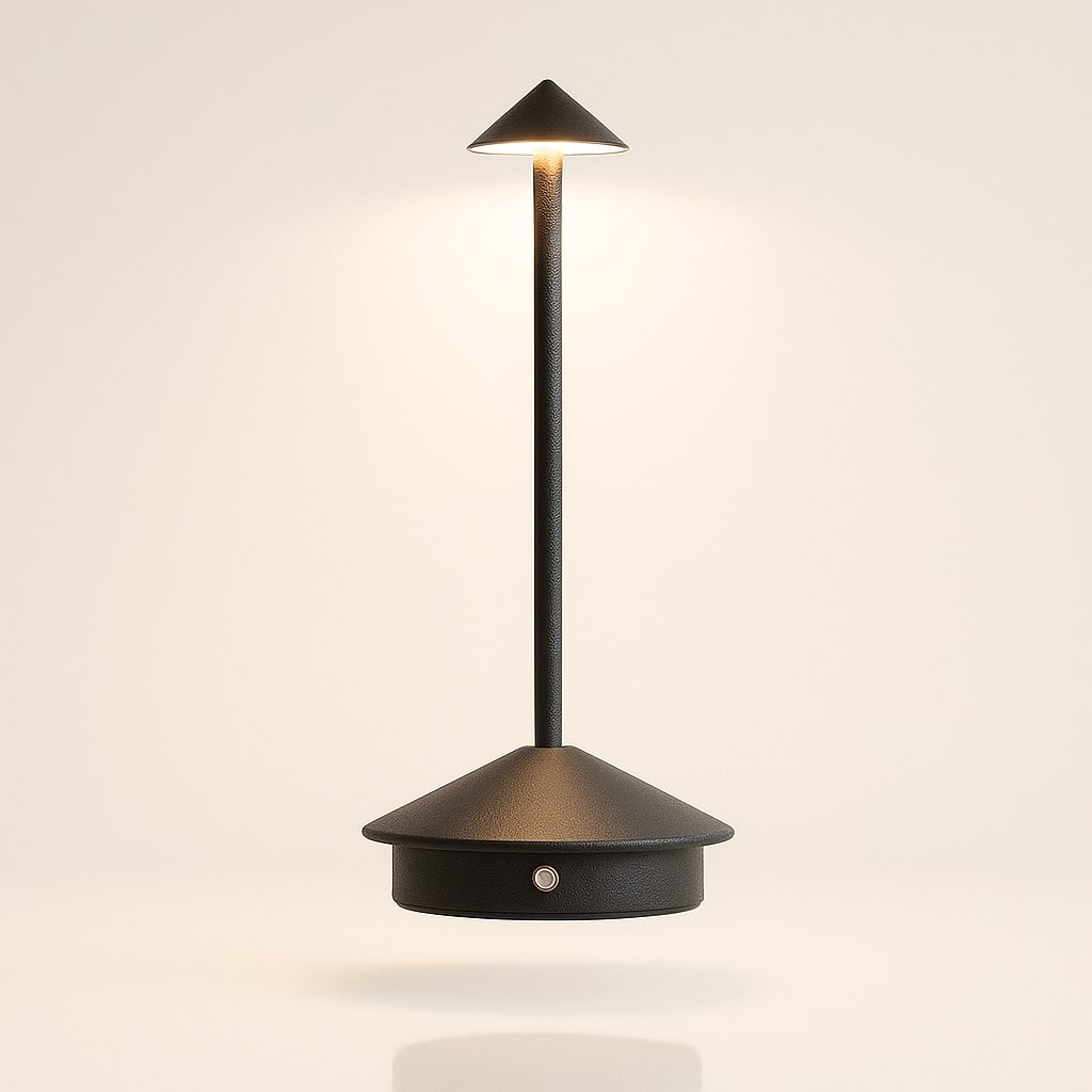 Lampa stołowa na baterie | Bezprzewodowa lampa stołowa | Ściemnialna lampa dotykowa | Lunelle