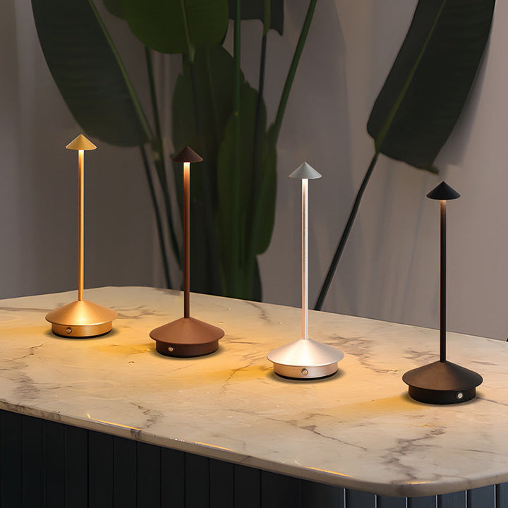 Lampa stołowa na baterie | Bezprzewodowa lampa stołowa | Ściemnialna lampa dotykowa | Lunelle