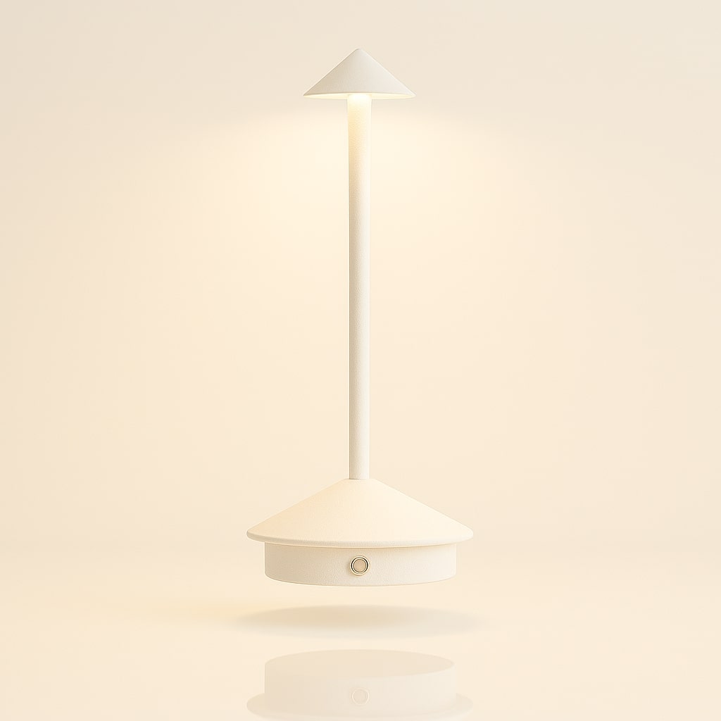 Lampa stołowa na baterie | Bezprzewodowa lampa stołowa | Ściemnialna lampa dotykowa | Lunelle