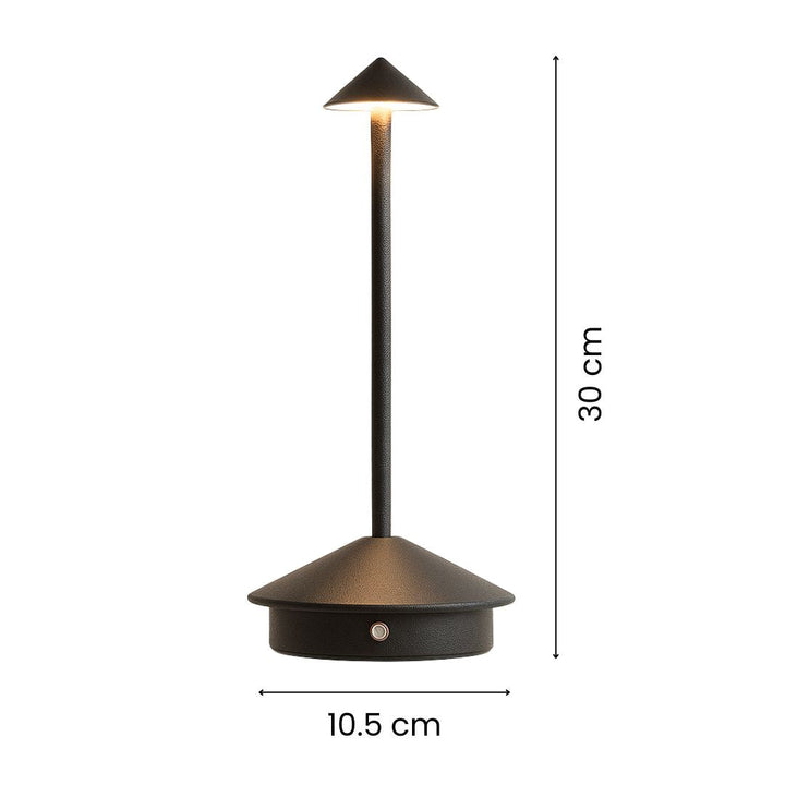 Lampa stołowa na baterie | Bezprzewodowa lampa stołowa | Ściemnialna lampa dotykowa | Lunelle