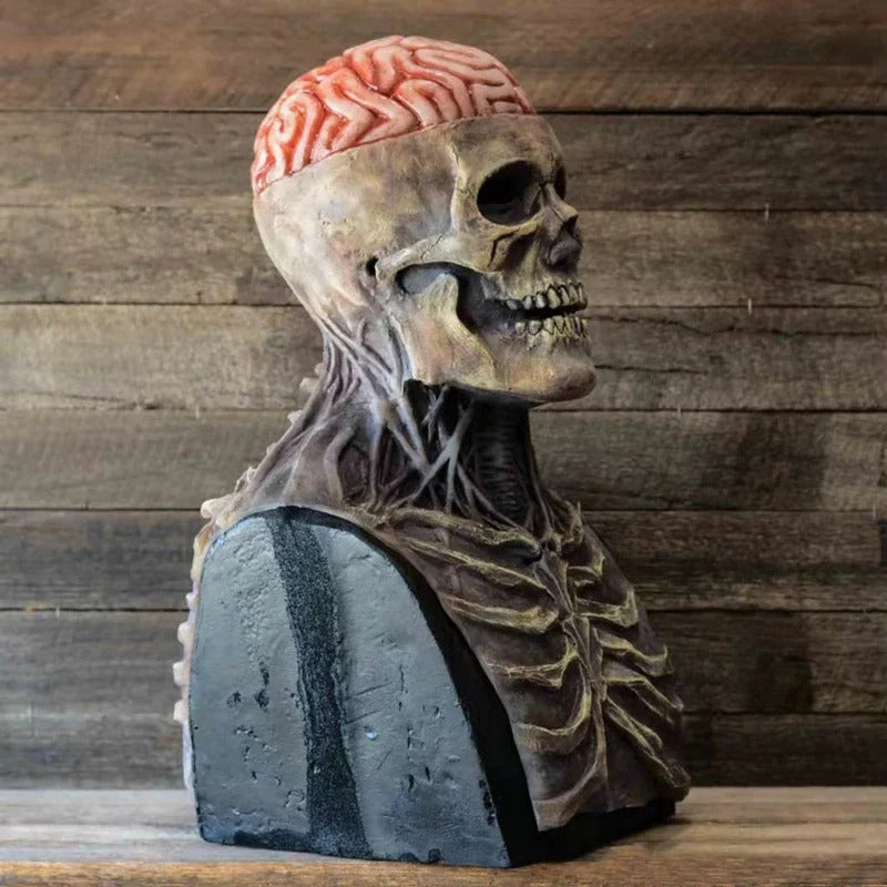 Ultrarealistyczny kostium szkieletu na Halloween z maską